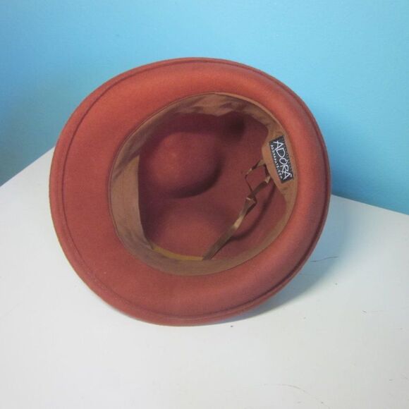 Adora Rusty Orange Wool Hat "One Size" - Picture 5 of 11